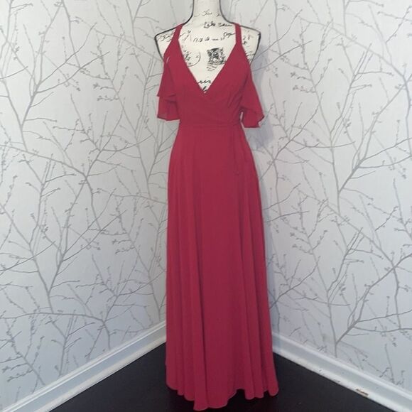 Lulus Dresses & Skirts - Lulu's Cold-Shoulder Wrap Maxi Dress, Small